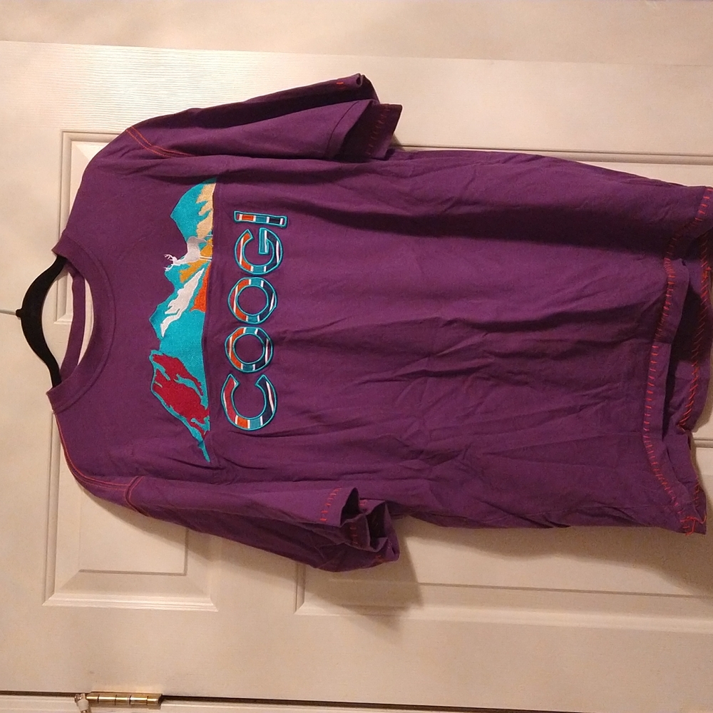 NWOT Men's beautiful purple COOGI XL short sleeve shirt